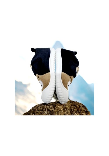 Yumuşacık Cırtlı Ortopedik Eğlenceli Göz Kreş,anaokuku,ev Pandufu Taba - Siyah