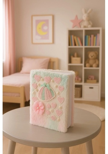 Çocuk Peluşlu Anı Defteri 80 Yaprak İthal Ürün Şemsiye Çok Renkli