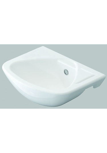 Idevit Oval Lavabo Batarya Deliksiz 28 x 38 CM