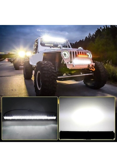 Off Road Led Bar Çift Sıra 95/80/65/50 Cm Seçenek Beyaz Sarı Mod