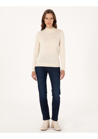 Pierre Cardin Kadın Ekru Kazak /triko 50315768-vr019 Ekru