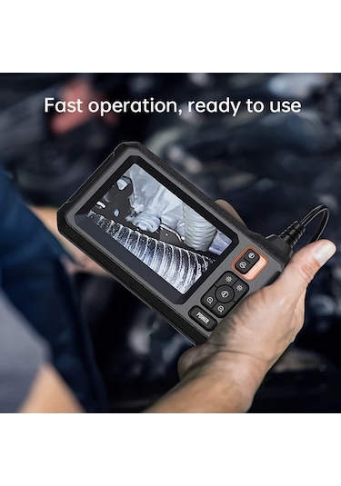 Xuweiwei İnskam 4.3 İnç Çift Lensli 8 Mm 5 M Endüstriyel Borescope Analog Dijital Endoskop Kamera Abs Malzeme Usb Pil Otomotiv Klima Boru Tamiri