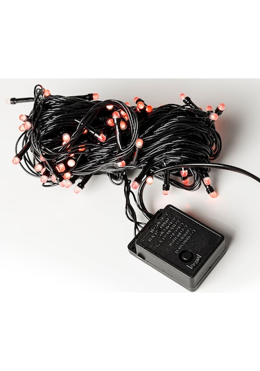 Yılbaşı Kırmızı Led Işık Eklemeli 80 Ampul 8 Metre