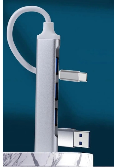 Zmc Bilişim 4 Port'lu Bağlantı İstasyonu Usb Bölücü Type-c Tipi Çoklu Multi Usb Çoklayıcı