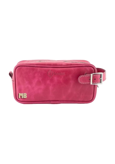 Twingold İsme Özel Dopp Kit Kişisel Bakım Ve Seyahat Çantası - %100 Rainbow Deri - Ac14004 - Fuşya Fuşya