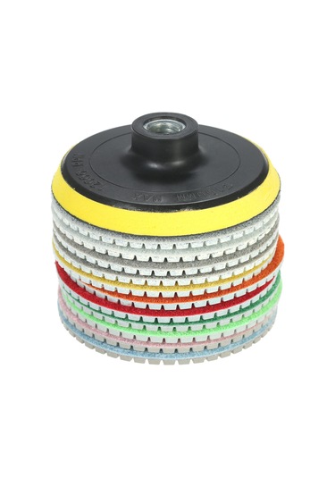 Ximistore9 12 Parça 4" Elmas Islak Taşlama Seti - Granit, Mermer Ve Beton İçin Profesyonel Zımpara Diskleri