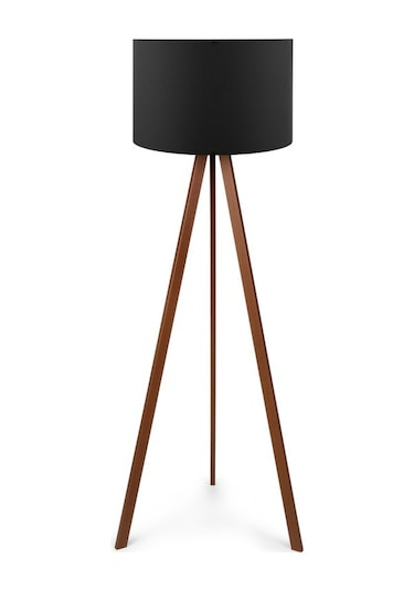 A&g Ahşap Tripod Lambader Kumaş Başlık Köşe Lambası Çok Renkli