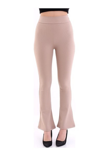 Kadın Bej Yüksek Bel Fitilli Dayanıklı Örme Kumaş Toparlayıcı IspBej