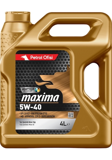 Petrol Ofisi Maxima 5W-40 Tam Sentetik Motor Yağı 4 L