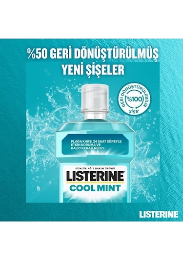 Listerine Ağız Bakım Suyu Cool Mint 500 ML + 250 ML