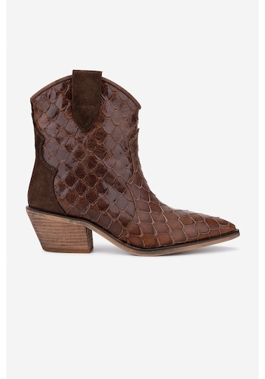 Valmenti Kadın Hakiki Deri Taba Topuklu Bot 1167 4033 Bn Bot Sk25-26 Taba Ptn Bsk