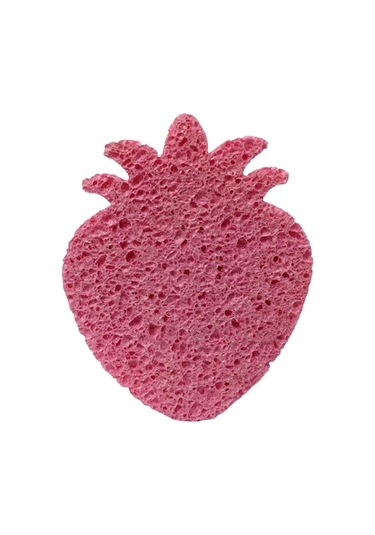 Wee Baby 915 Doğal Selülozik Banyo Süngeri - Çilek Kırmızı