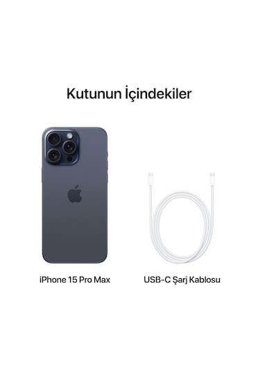 Apple İPhone 15 Pro Max 512 GB Mavi Titanyum (Outlet)