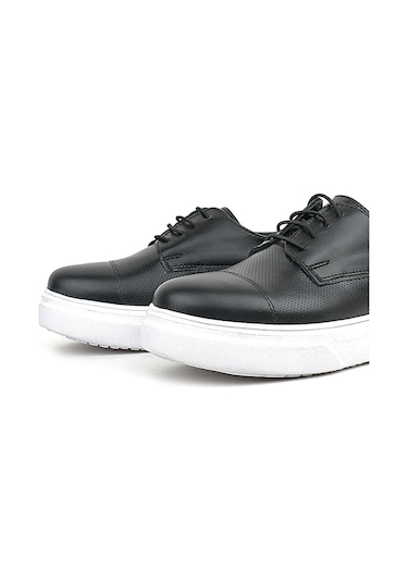 Rakerplus Siyah Yüksek Hafif Taban Çocuk Klasik Ayakkabı Siyah