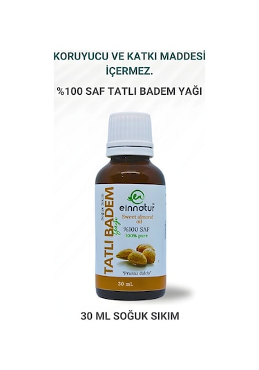 Einnatur Tatlı Badem Yağı %100 Saf Soğuk Sıkım 30 ML