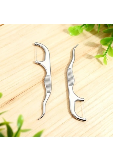 Willowhaven 5 Adet Paslanmaz Çelik Diş İpi: Ergonomik Saplı Derin Temizlik