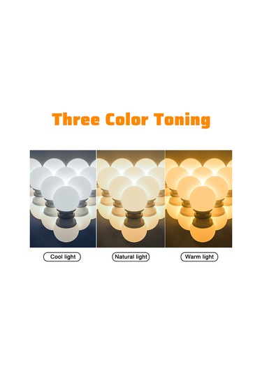 Shineyee Usb Dokunmatik Aydınlatma Led Lümen, 3 Renk Tonu Ve Sürekli Parlaklık Ayarlama, Makyaj/üstü Aynalar İçin 2 Ampullü Işık Zinciri