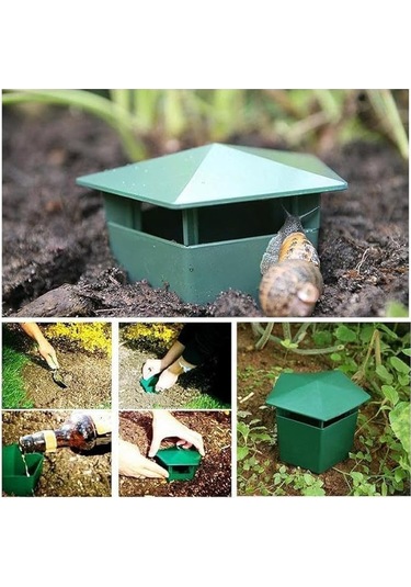 Suofeng Zirai Ve Bahçe Çürüklüke Ve Salyangoz Tutucu, 8 Adet Yeşil Plastik, Çevre Dostu Zararlı Kontrol Aleti
