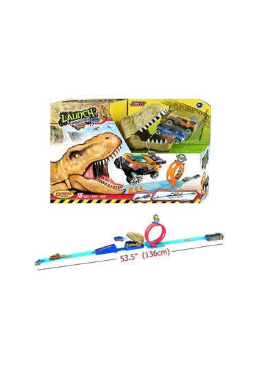 Express Wheels 16 Parça T-rex Araç Ve Yol Oyun Seti Yeşil
