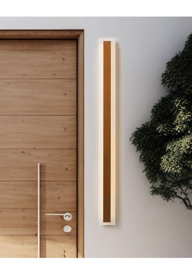 Altın Dış Mekan Led Duvar Lambası, Modern Ve Suya Dayanıklı Sarı