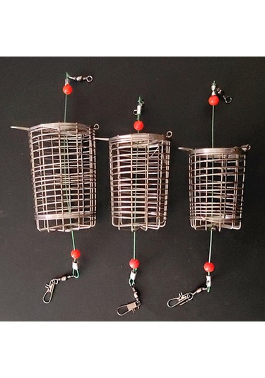 Homyl 5x Katı Balıkçılık Besleyici Kafes Sepet Konteyner S