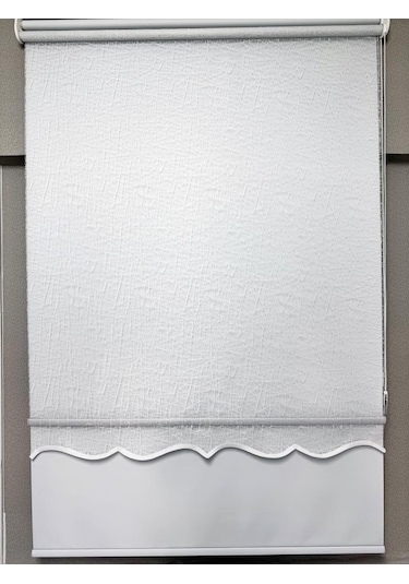 Bbb Blackout Işık Geçirmez Çift Mekanizmalı Tül Stor Perde Beyaz Ts1084bl Beyaz