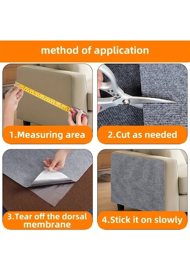 Honeybeeshop Yapışkanlı Kedi Tırmalama Matı Dayanıklı Polyester A Brown 15.75 X 118.11 İnch Ev Dekoru Dıy Kedi Oyuncak