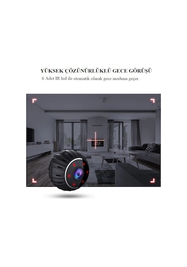 Wevolt X10 1080P Ultra Mini Wifi Gece Görüşlü Mini Dv Kamera