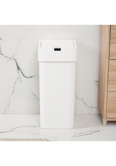 Porsima Me-06 Hareket Sensörlü 9lt Sessiz Banyo Mutfak Çöp Kovası Beyaz
