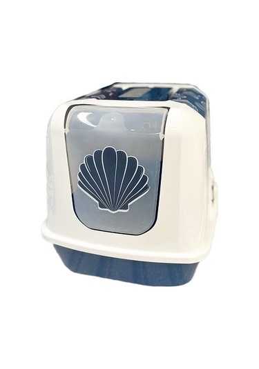 Moderna Trendy Midye Desenli Kapalı Kedi Tuvaleti