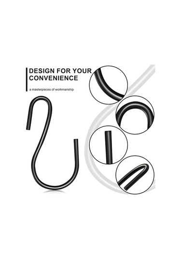 Ulzyvf Siyah Şeklinde Şeklinde Sanatları S S Mini Kanca, Kanca, İnç İçin El Adet 120 1 Fc