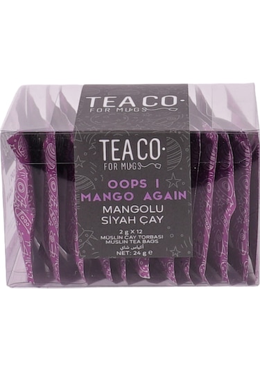 Tea Co. Oops I Mango Again Mangolu Siyah Çay Müslin Torba 12 x 2 G