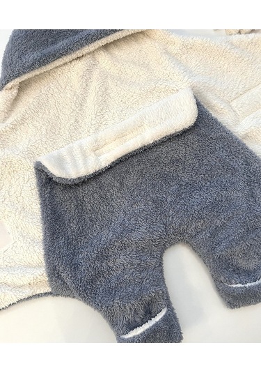 Rokeff Wellsoft Dış Kundak 0-6 Ay Gri-Krem Gri - Krem