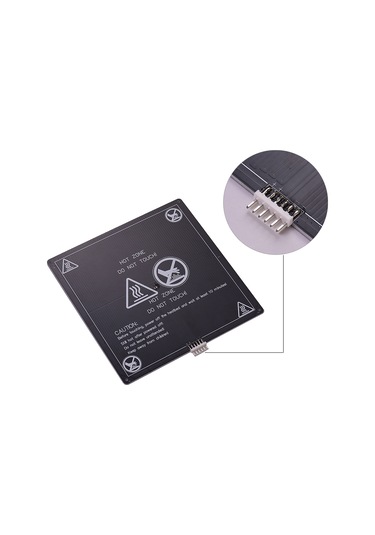 Yaozixa Anet A8/a6/a2 Uyumlu 3d Yazıcı Isıtma Platformu 220x220x3mm Alüminyum Taban 12v 120w Siyah Yağlı Tek Yüzeyli Isıtma Kablolu