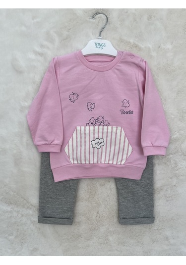 Popcorn İkili Takım Pembe