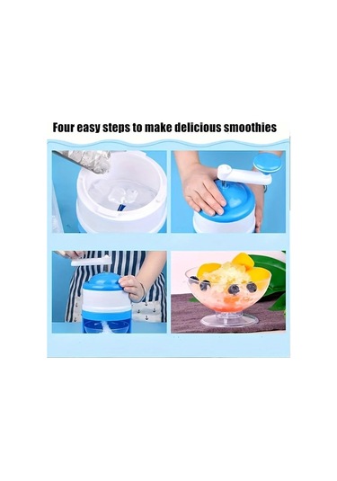 Jialan Taşınabilir El Krank Kar Koni Makinesi Manuel Traşlı Buz Mavi