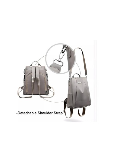 Yuntech01 Kadın Çift Askılı Sırt Çantası - Basit Klasik Nilon Oxford Kumaşı - Pratik Dışarı Çıkışlar İçin Kahverengi Çok Renkli