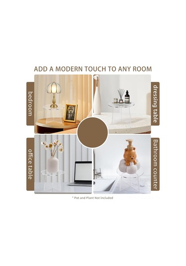 Suofeng Modern Akrilik Bitki Suniği - Ev Ofis Dekorasyonu İçin Çiftlü Transparan Masaüstü Serinleyici, Taşınabilir Mutfak Ofis Görünüm Aracı