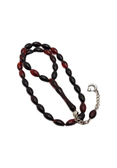 Han Ticarethane Siyah Kırmızı Toz Kehribar Tesbih