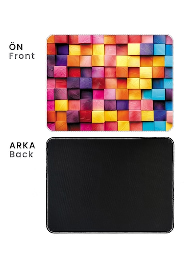 İlyuka Mousepad 40x30cm Gaming Mp394030 Colorful Wooden Boxes