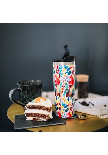 Qwetch QM6095 Özel Tasarımlı Isı Yalıtımlı 470 ML Termos Mug – Arty