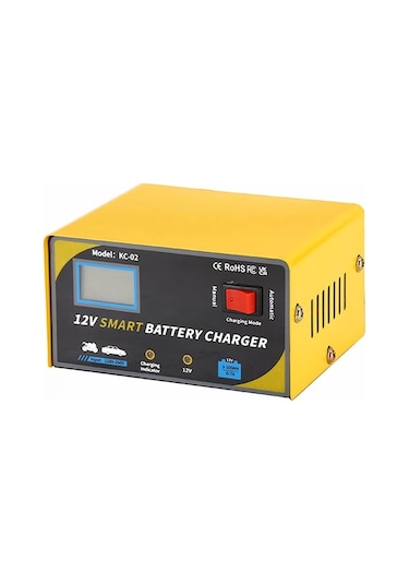 Araba Akü Şarj Cihazı Akıllı Akü Şarj Cihazı 12v 3ah-100ah Akü İçin Di Sarı Sarı