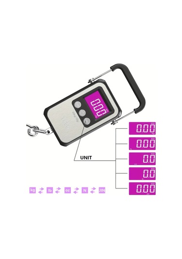 Xuweiwei 60kg 10g Hassas El Tipi Dijital Terazi Arka Aydınlatmalı Lcd Ekran Taşınabilir Asma Terazisi Kamp Mutfak Balıkçılık Aaa Pil -