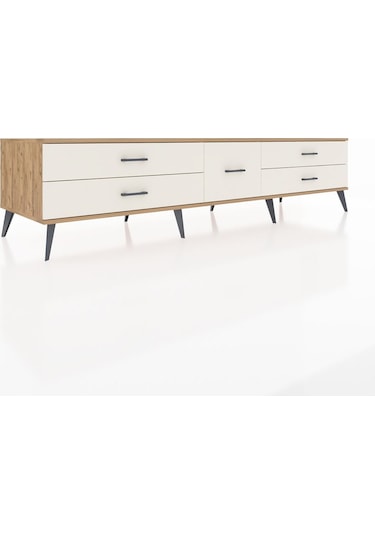 Kronos Tv Ünitesi 5 Çekmeceli 220x59x51 Çam-çam/aytaşı Atlas Çam/aytası - Atlas Çam
