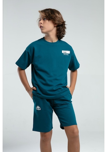 Kappa 36225 Erkek Çocuk Şortlu Pijama Bermuda Takım PETROL