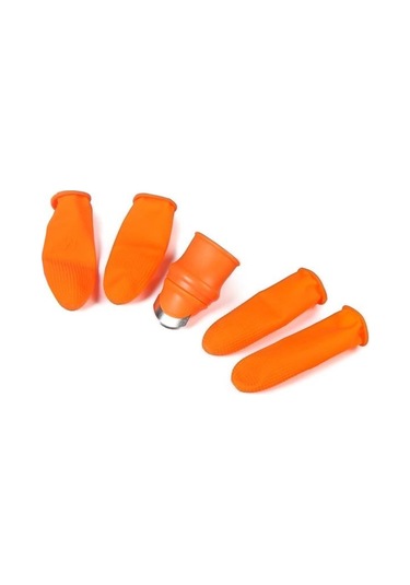 Silikon Başparmak Bıçağı Parmak Soyucu Koruyucu Soyacak Eldiveni MEDIUM