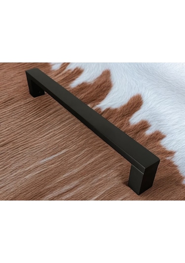 Şile Mat Siyah Ap229 Çekme Kapı Kolu Sürgülü Çekme Kol 40 Cm 1 Adet