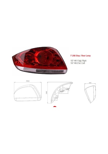 Eser 1071492 Stop Lambası Sol Lınea Duysuz