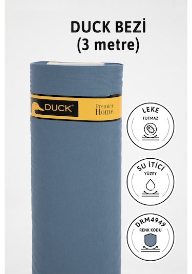 Premier Metrelik Duck Keten Kumaş Su İtici Bez 3 Metre Drm4949 - İndigo