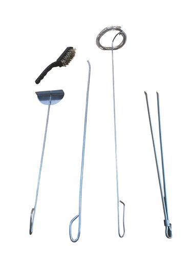 Mobilreyon Şömine Seti, Gelberi,fırça,maşa,karıştırıcı.harbi Soba Temizleme Demiri 5'li Set